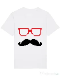 Tricou STANLEY STELLA barbat Pixel mask Alb