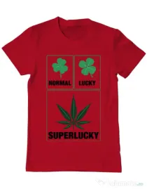 Tricou ADLER barbat Super lucky Rosu