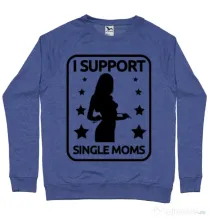 Bluza ADLER barbat I support single moms Albastru melanj