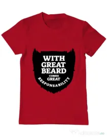 Tricou ADLER barbat The great beard Rosu