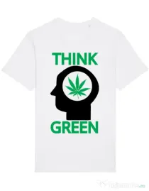 Tricou STANLEY STELLA barbat Think green Alb