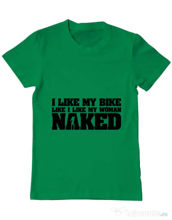 Tricou ADLER barbat I like my bike Verde mediu