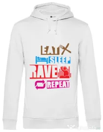 Hoodie barbat cu gluga Raver Alb