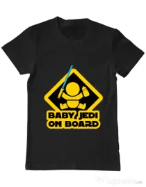 Tricou ADLER barbat Baby Jedi Negru