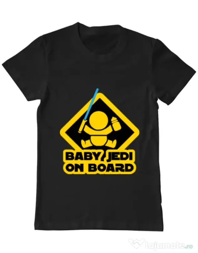 Tricou ADLER barbat Baby Jedi Negru