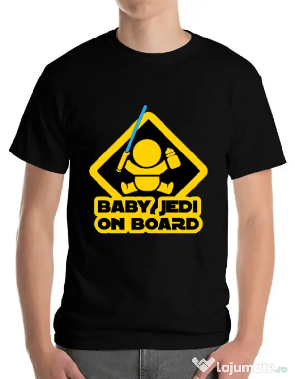 Tricou ADLER barbat Baby Jedi Negru