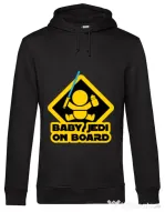 Hoodie barbat cu gluga Baby Jedi Negru