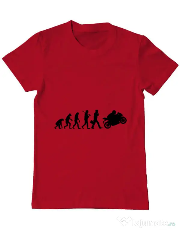 Tricou ADLER barbat Evolution - motorcycle Rosu