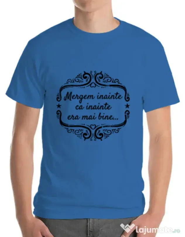 Tricou ADLER barbat Mergem inainte Albastru azuriu