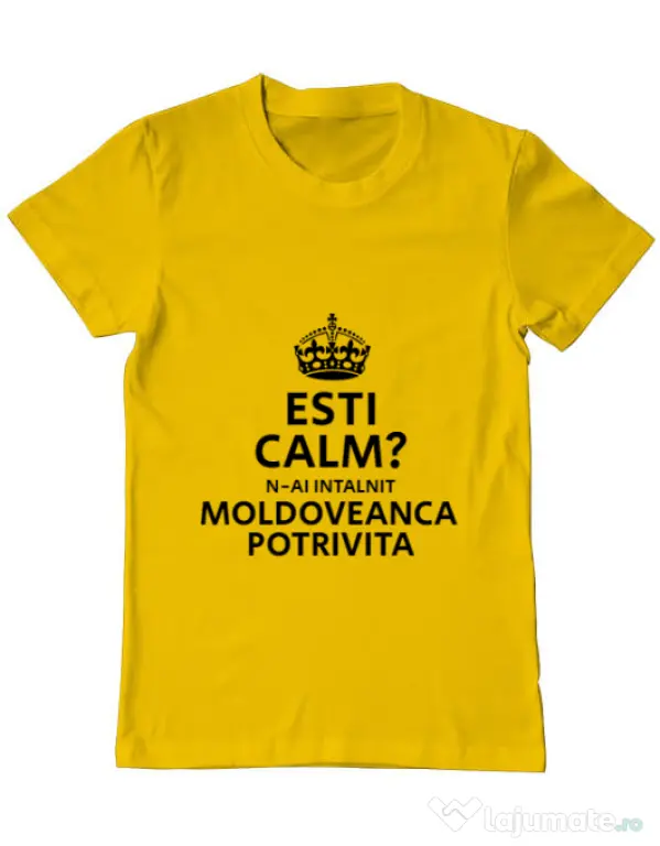 Tricou ADLER barbat Moldoveanca potrivita Galben
