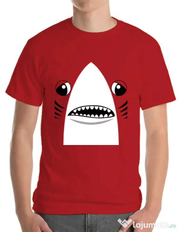 Tricou ADLER barbat Shark suit Rosu