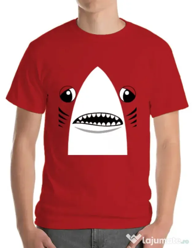 Tricou ADLER barbat Shark suit Rosu