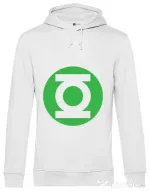 Hoodie barbat cu gluga Green lantern Alb