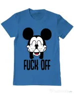 Tricou ADLER barbat Fuck off Albastru azuriu