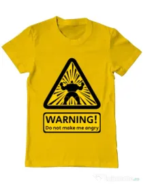 Tricou ADLER barbat Do not make me angry Galben