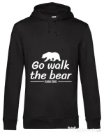 Hoodie barbat cu gluga Go walk the bear Negru