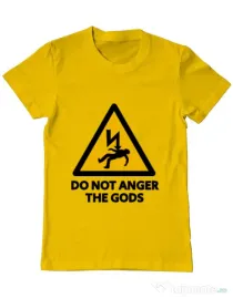 Tricou ADLER barbat Do not anger the gods Galben