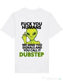 Tricou STANLEY STELLA barbat Dubstep alien Alb