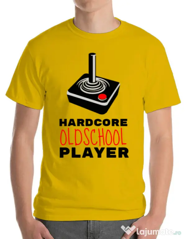 Tricou ADLER barbat Hardcore player Galben