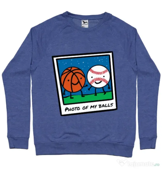 Bluza ADLER barbat Photo of my balls Albastru melanj