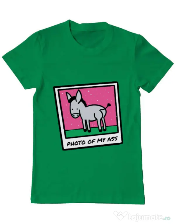 Tricou ADLER barbat Photo of my ass Verde mediu