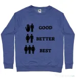 Bluza ADLER barbat Good better best Albastru melanj