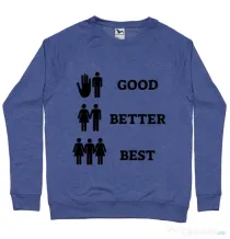 Bluza ADLER barbat Good better best Albastru melanj