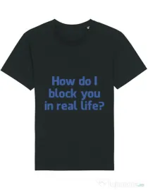 Tricou STANLEY STELLA barbat How do I block you Negru