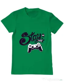 Tricou ADLER barbat Stay up late Verde mediu