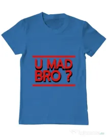 Tricou ADLER barbat U mad bro? Albastru azuriu