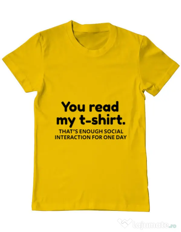 Tricou ADLER barbat You read my t-shirt Galben