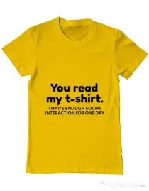 Tricou ADLER barbat You read my t-shirt Galben