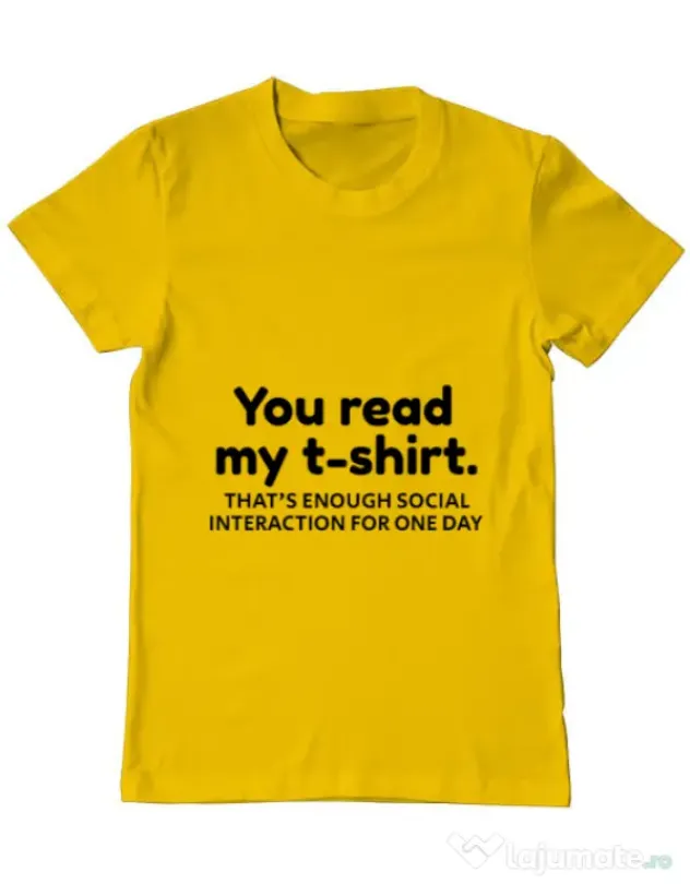 Tricou ADLER barbat You read my t-shirt Galben