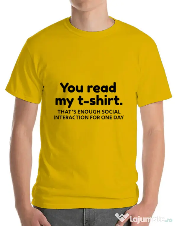 Tricou ADLER barbat You read my t-shirt Galben