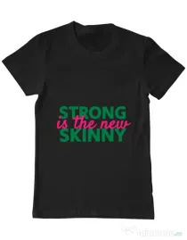 Tricou ADLER barbat Strong is the new skinny Negru