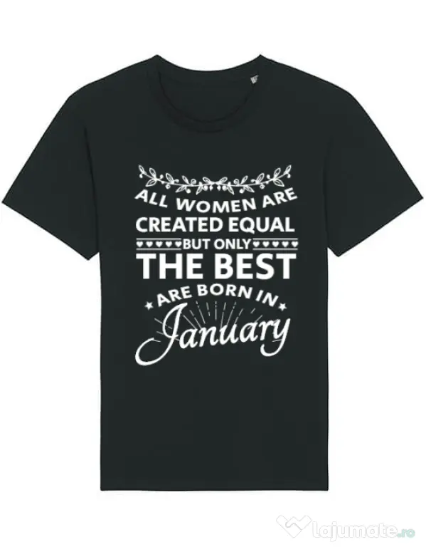 Tricou STANLEY STELLA barbat The best women are born in January Negru