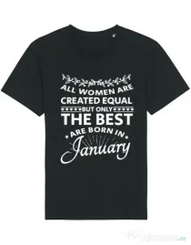 Tricou STANLEY STELLA barbat The best women are born in January Negru