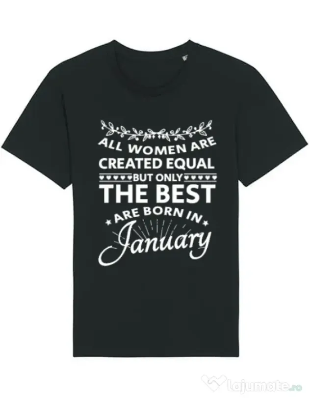 Tricou STANLEY STELLA barbat The best women are born in January Negru