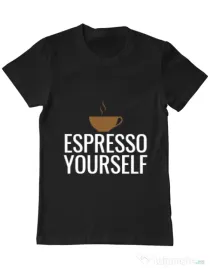 Tricou ADLER barbat Espresso yourself Negru