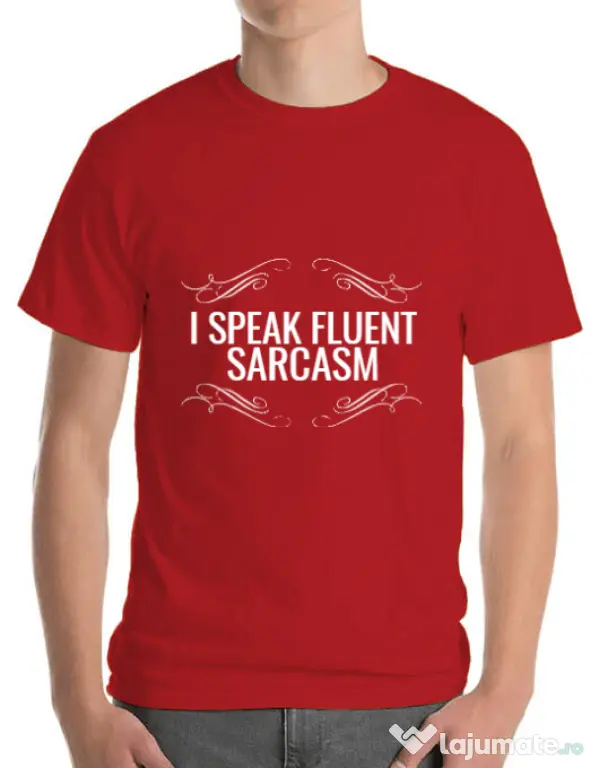 Tricou ADLER barbat Sarcasm Rosu