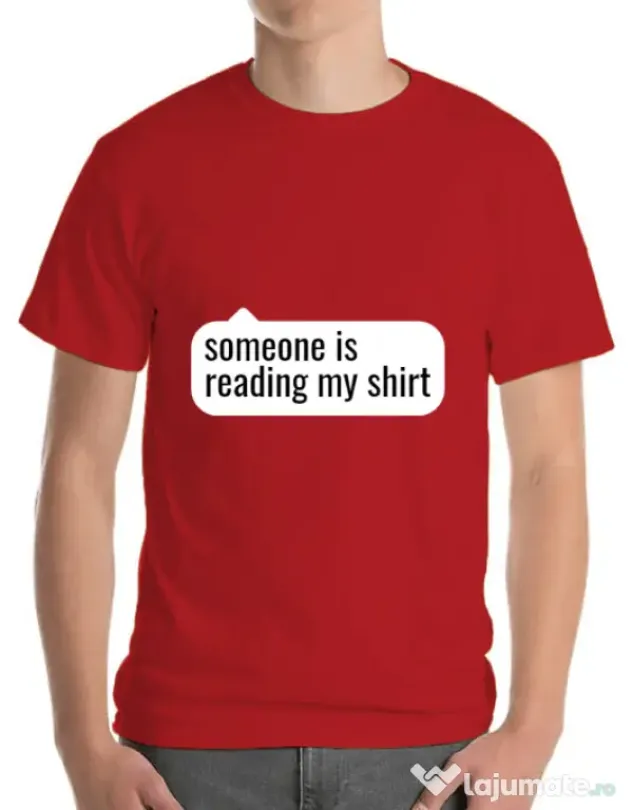 Tricou ADLER barbat Reading my shirt Rosu