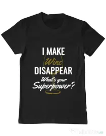Tricou ADLER barbat I make wine disappear Negru