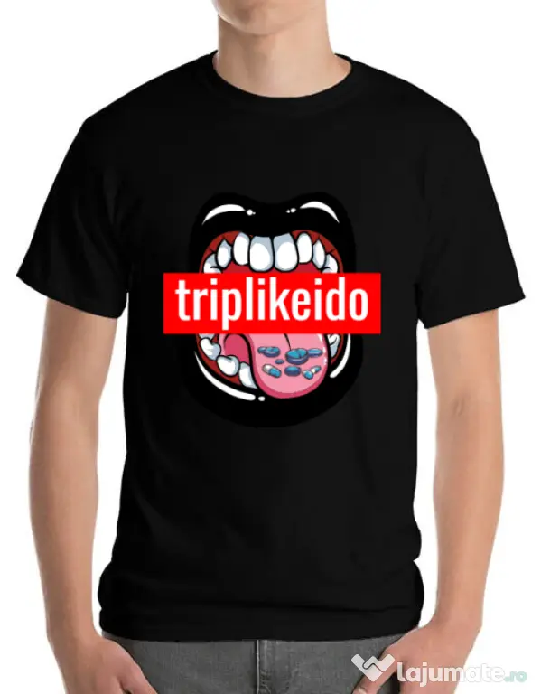Tricou ADLER barbat Trip like I do Negru