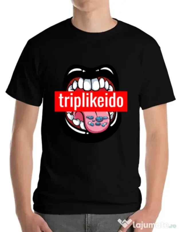 Tricou ADLER barbat Trip like I do Negru