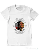 Tricou ADLER barbat Native chief Alb