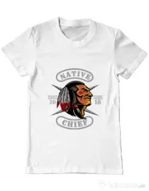 Tricou ADLER barbat Native chief Alb