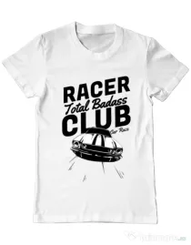 Tricou ADLER barbat Total badass Alb