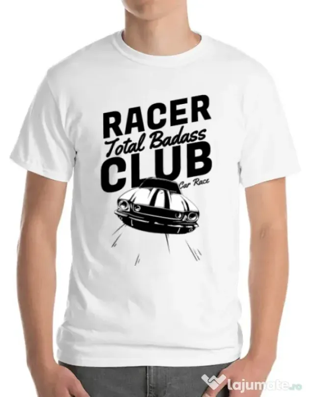 Tricou ADLER barbat Total badass Alb