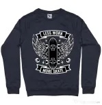Bluza ADLER barbat Less work more skate Denim inchis