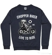 Bluza ADLER barbat Chopper biker Denim inchis